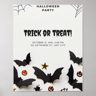 Poster Trick Ou Tratat Do Partido Halloween 31 De Outubro