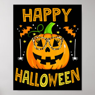 Poster Trick Ou Tratem Halloween Engraçado Pumpkin Feliz 