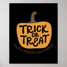 Poster Trick ou Treine Pumpkin Wall Art