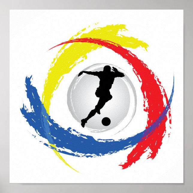 Póster Tricolor Emblem de futebol (Frente)