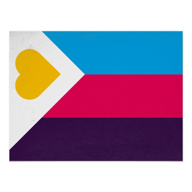 Póster Tricolor poliamorial (Frente)