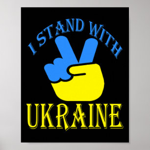 Poster Tridente da Ucrânia Bandeira da Ucrânia Bandeira U