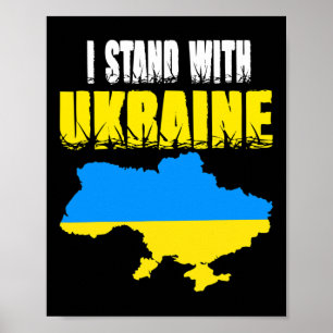 Poster Tridente da Ucrânia Bandeira da Ucrânia Bandeira U