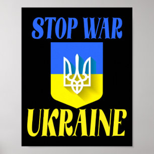 Poster Tridente da Ucrânia Bandeira da Ucrânia Bandeira U