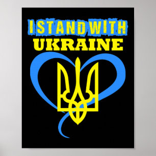 Poster Tridente da Ucrânia Bandeira da Ucrânia Bandeira U