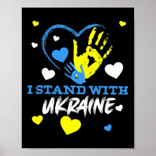 Poster Tridente da Ucrânia Bandeira da Ucrânia Bandeira U