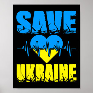 Poster Tridente da Ucrânia Bandeira da Ucrânia Bandeira U