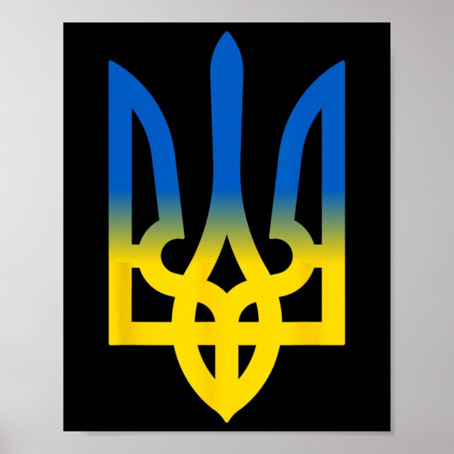 Poster Tridente Ucraniano Volodymyr Zelensky Presidente D (Frente)