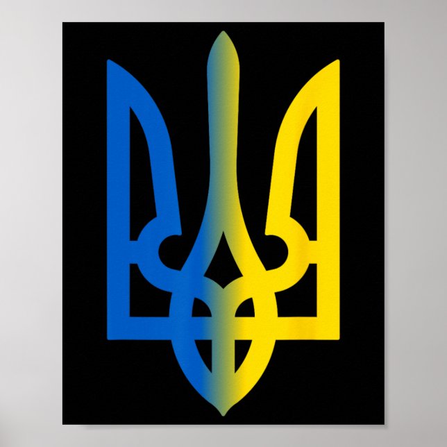 Poster Tridente Ucraniano Volodymyr Zelensky Presidente D (Frente)