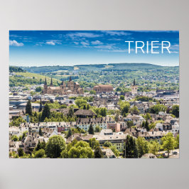 Poster Trier Cityscape Panorama Moselle Alemanha Souvenir