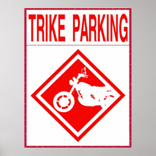 Poster Trike que estaciona somente
