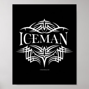 Poster Tril Hockey Tatuagem (iceman) - Jogador de Hóquei 