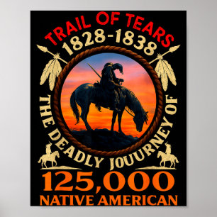 Poster Trilha das Lágrimas 1828-1838 História Nativa Amer