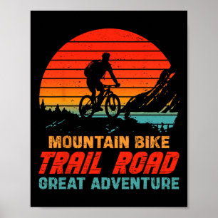 Poster Trilha de Bicicleta de Montanha Estrada Grande Ave