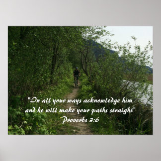Poster Trilha de Bike com Script Verse