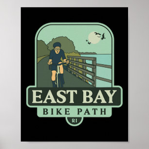 Poster Trilha de Ciclismo East Bay - Rhode Island (ciclis