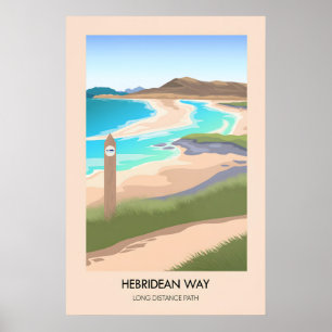 Poster Trilha de Longa Distância Hebridean Way Viagem