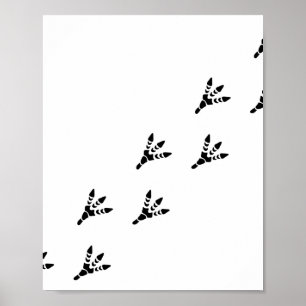 Poster Trilha de Pegada Isolada do Dinossauro