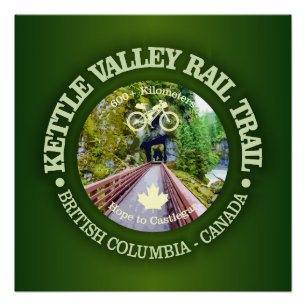 Póster Trilha do Kettle Valley Rail (ciclismo c)