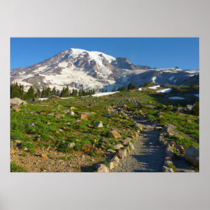 Poster Trilha do Monte Rainier Skyline