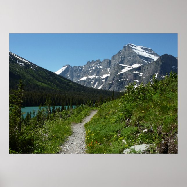 Póster Trilha Josephine Lake com Monte Guild no Glaciar (Frente)