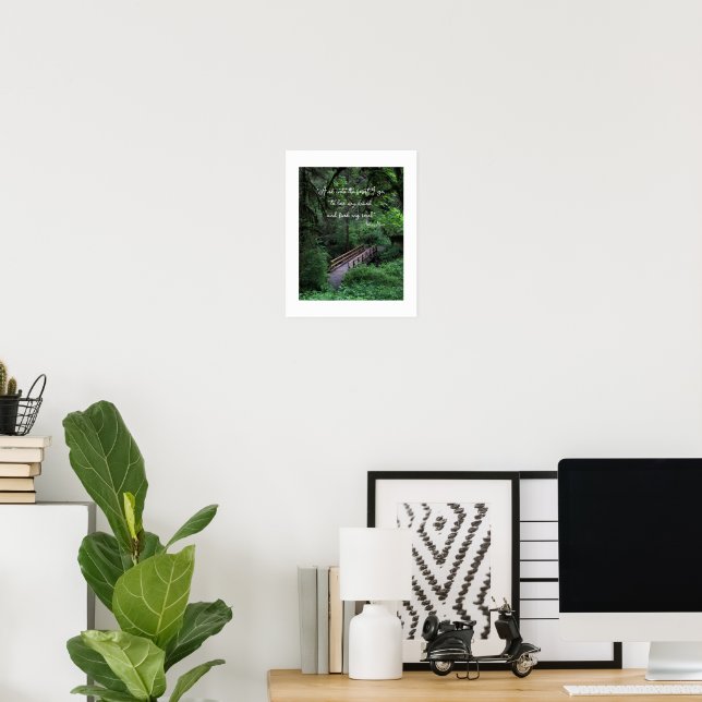 Poster Trilha na Floresta Citação de John Muir (Escritório em casa)