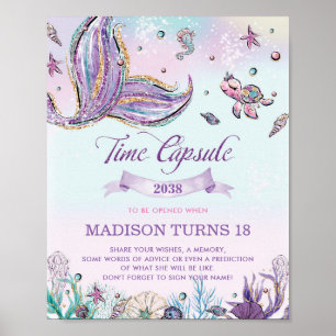 Poster Trilha Sereia Whimsical Sob A Cápsula Do Tempo Do