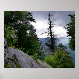 Póster trilha superior da chaminé nas montanhas do Enfum