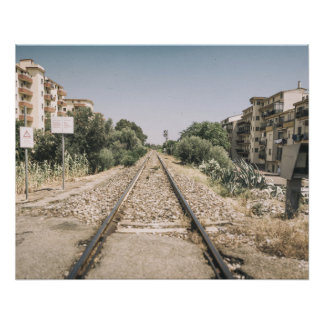 Póster Trilha Única de Trem no Sul da Itália