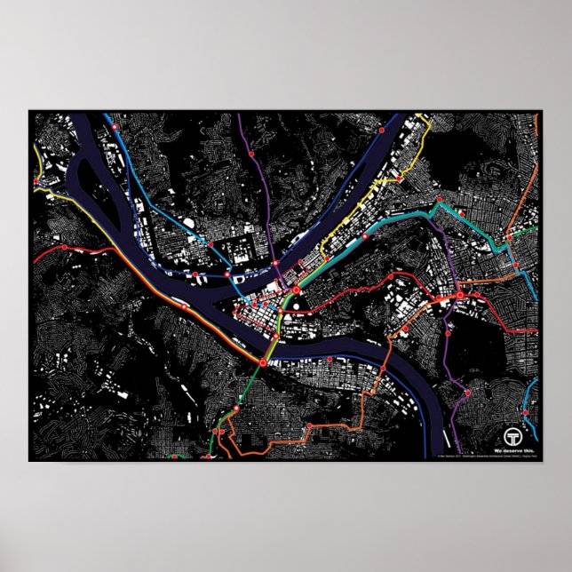 Póster Trilho Leve de Pittsburgh (Frente)