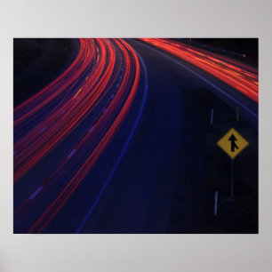 Poster Trilhos de luz de navegação