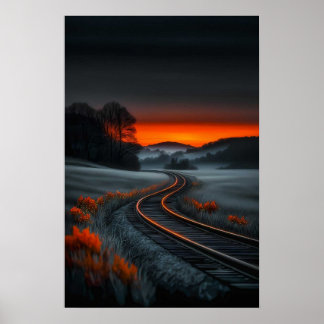 Poster Trilhos do Crepúsculo: Caminho para o Horizonte