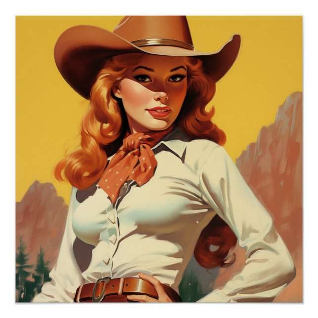 Póster Trilhos Românticos da Cowgirl: Sussurros Selvagens (Frente)
