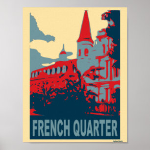 Poster Trimestre francês em azul