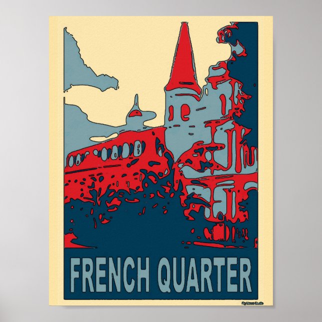 Poster Trimestre francês em azul (Frente)