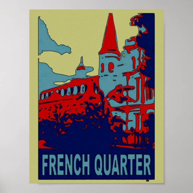 Poster Trimestre francês em azul (Frente)
