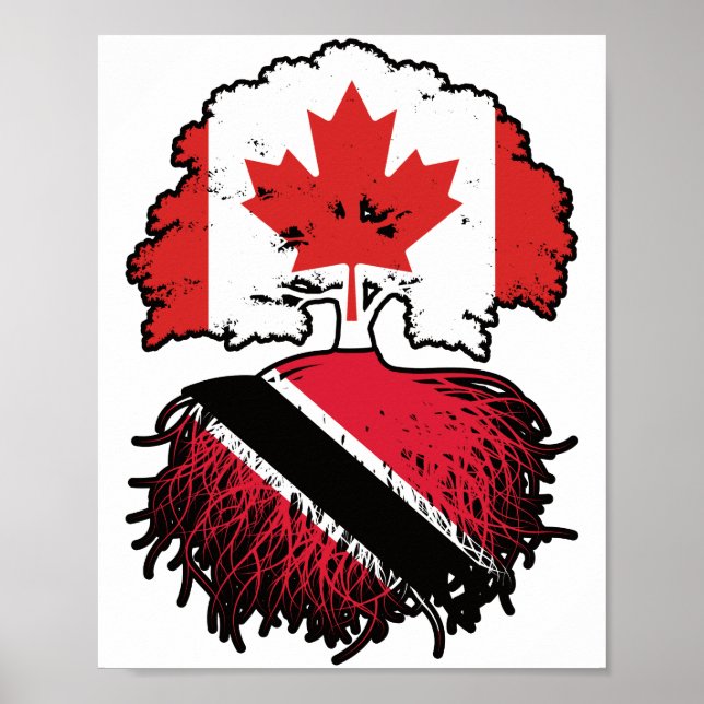 Poster Trinidad e Tobago Trinidadiano Canadá (Frente)