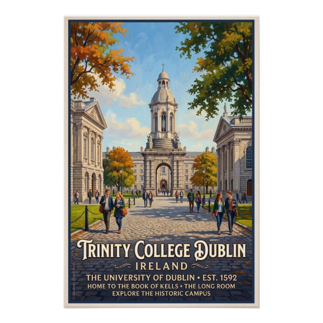 Póster Trinity College Dublin  (Frente)