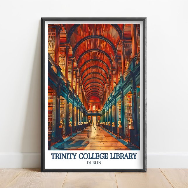 Poster Trinity College Dublin Print - Trinity Library Art (Criador carregado)