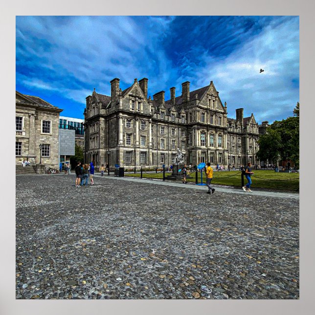 Poster Trinity College Old Building, Dublin, Irlanda (Frente)
