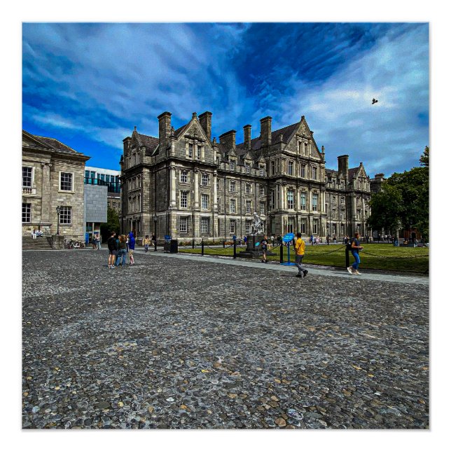 Póster Trinity College Old Building, Dublin, Irlanda (Frente)