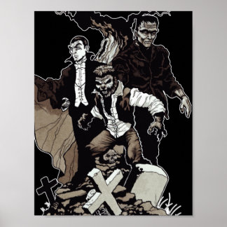 Póster Trio Clássico do Horror!