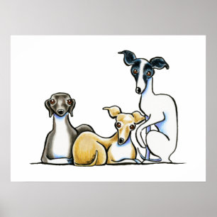 Poster Trio de Greyhound Italiano