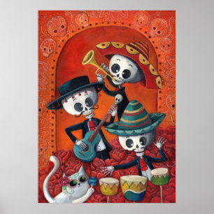Poster Trio do Mariachi de Diâmetro de Los Muertos