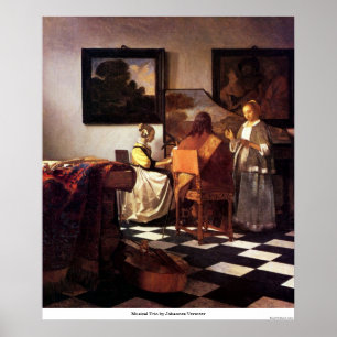 Póster Trio musical por Johannes Vermeer