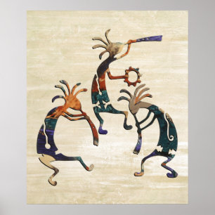 Poster Trio músico KOKOPELLI + suas ideias