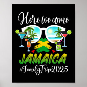 Poster Trip da Família Funny Matching Jamaica 2025 Black