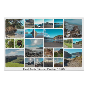 Póster Trip de Excelente de Memória, uma Colagem de Fotos