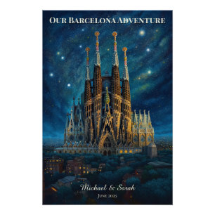 Póster Trip Personalizada de Barcelona   Sagrada Família