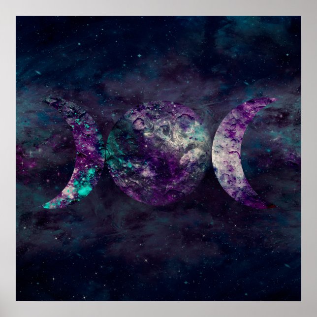 Poster Triple Moon Goddese Luna Universo (Frente)